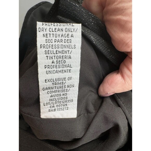 NWT Kay Unger Lola Metallic Twill Midi Dress Women’s Size 14 Sleeveless Black - Picture 10 of 16